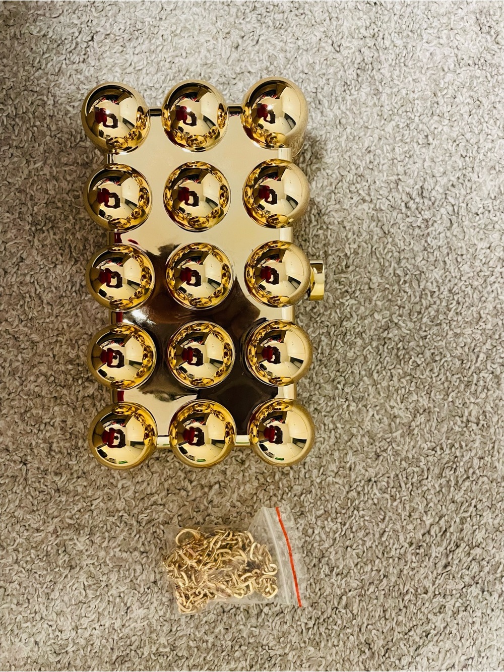 Gold Bubble clutch bag - Picture 5 of 6